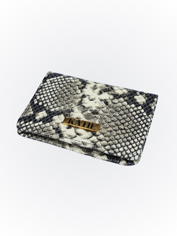 Porta-cartões feminino em couro legítimo - Animal Print