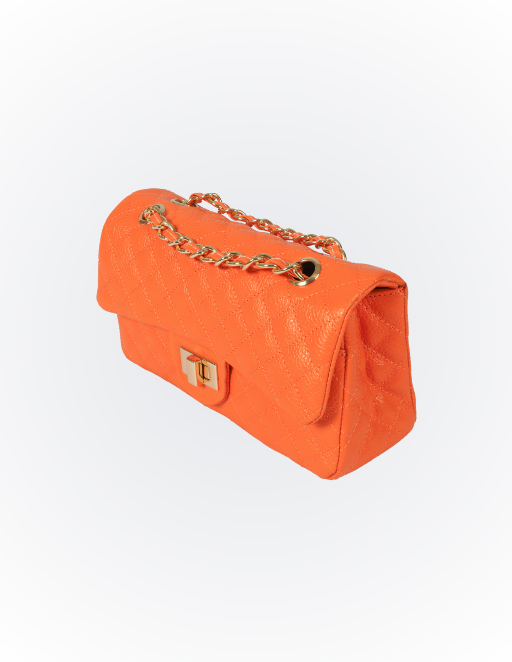 Bolsa feminina de couro legítimo - Victoria Laranja - Image 3