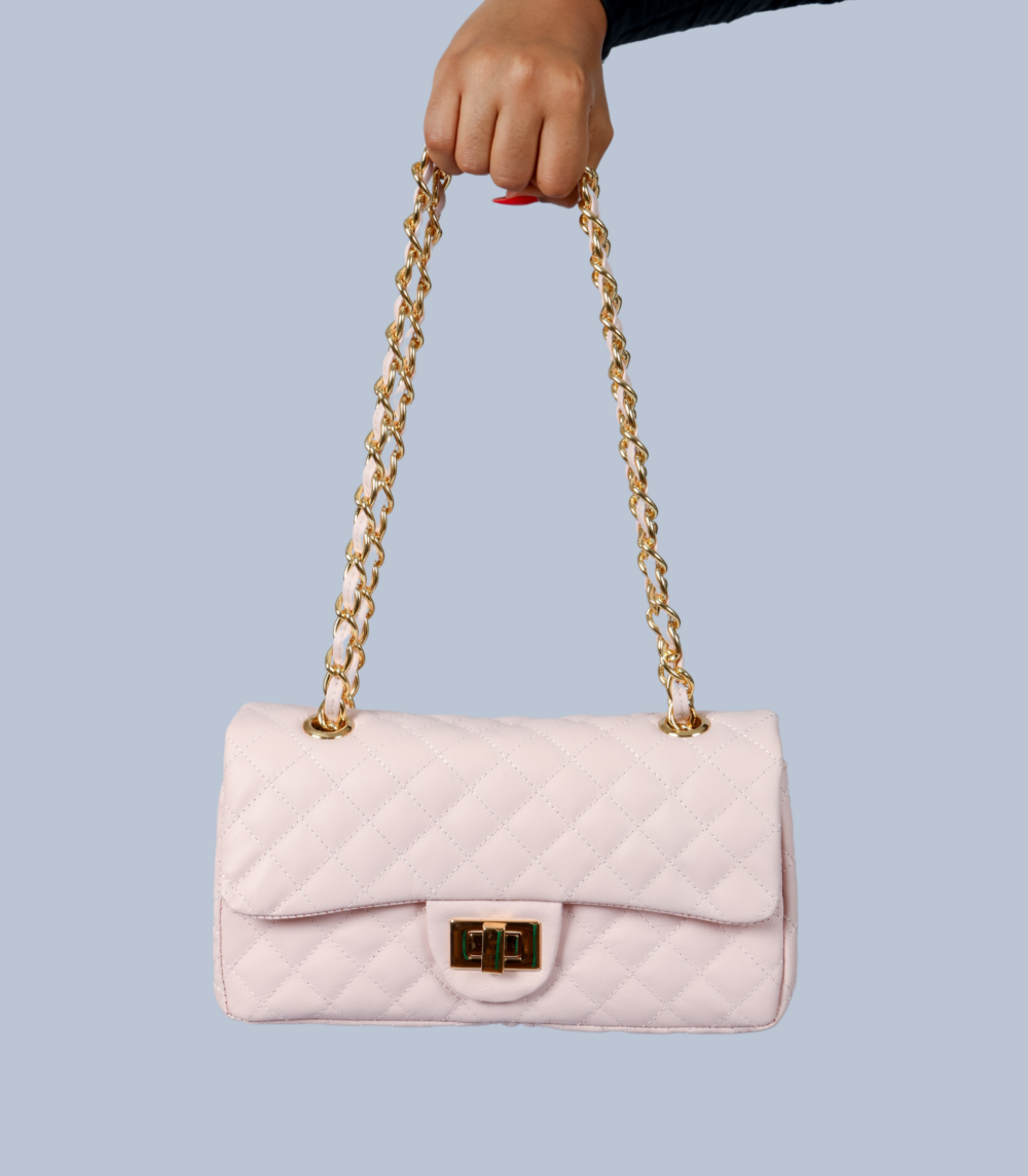 Bolsa feminina de couro legítimo - Victoria Rosa